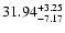 $\rm 31.94^{+ 3.25}_{- 7.17 }$