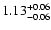 $\rm 1.13^{+ 0.06}_{- 0.06 }$