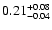 $\rm0.21^{+ 0.08}_{- 0.04 }$