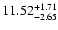 $\rm 11.52^{+ 1.71}_{- 2.65 }$
