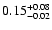 $\rm0.15^{+ 0.08}_{- 0.02 }$
