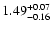 $\rm 1.49^{+ 0.07}_{- 0.16 }$