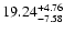 $\rm 19.24^{+ 4.76}_{- 7.58 }$