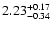 $\rm 2.23^{+ 0.17}_{- 0.34 }$
