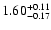 $\rm 1.60^{+ 0.11}_{- 0.17 }$