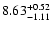 $\rm 8.63^{+ 0.52}_{- 1.11 }$