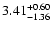 $\rm 3.41^{+ 0.60}_{- 1.36 }$