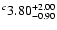 $^c\rm 3.80^{+ 2.00}_{- 0.90 }$
