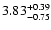 $\rm 3.83^{+ 0.39}_{- 0.75 }$