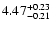 $\rm 4.47^{+ 0.23}_{- 0.21 }$