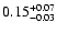 $\rm0.15^{+ 0.07}_{- 0.03 }$