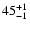 $\rm 45^{+ 1}_{- 1 }$