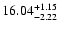 $\rm 16.04^{+ 1.15}_{- 2.22 }$