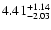$\rm 4.41^{+ 1.14}_{- 2.03 }$
