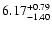 $\rm 6.17^{+ 0.79}_{- 1.40 }$