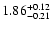 $\rm 1.86^{+ 0.12}_{- 0.21 }$