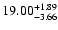 $\rm 19.00^{+ 1.89}_{- 3.66 }$