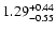 $\rm 1.29^{+ 0.44}_{- 0.55 }$