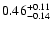 $\rm0.46^{+ 0.11}_{- 0.14 }$