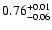 $\rm0.76^{+ 0.01}_{- 0.06 }$