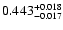 $\rm0.443^{+ 0.018}_{- 0.017 }$