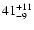 $\rm 41^{+ 11}_{- 9 }$