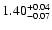 $\rm 1.40^{+ 0.04}_{- 0.07 }$