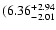 $\rm (6.36^{+ 2.94}_{- 2.01 }$