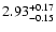 $\rm 2.93^{+ 0.17}_{- 0.15 }$
