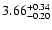 $\rm 3.66^{+ 0.34}_{- 0.20 }$