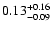 $\rm0.13^{+ 0.16}_{- 0.09 }$