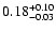 $\rm0.18^{+ 0.10}_{- 0.03 }$