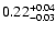 $\rm0.22^{+ 0.04}_{- 0.03 }$