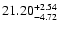 $\rm 21.20^{+ 2.54}_{- 4.72 }$