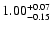 $\rm 1.00^{+ 0.07}_{- 0.15 }$