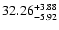 $\rm 32.26^{+ 3.88}_{- 5.92 }$