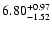 $\rm 6.80^{+ 0.97}_{- 1.52 }$