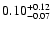 $\rm0.10^{+ 0.12}_{- 0.07 }$
