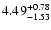 $\rm 4.49^{+ 0.78}_{- 1.53 }$