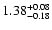 $\rm 1.38^{+ 0.08}_{- 0.18 }$