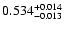 $\rm0.534^{+ 0.014}_{- 0.013 }$