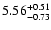 $\rm 5.56^{+ 0.51}_{- 0.73 }$