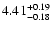 $\rm 4.41^{+ 0.19}_{- 0.18 }$