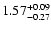 $\rm 1.57^{+ 0.09}_{- 0.27 }$