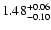 $\rm 1.48^{+ 0.06}_{- 0.10 }$
