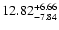 $\rm 12.82^{+ 6.66}_{- 7.84 }$