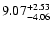 $\rm 9.07^{+ 2.53}_{- 4.06 }$