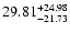 $\rm 29.81^{+ 24.98}_{- 21.73 }$