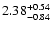 $\rm 2.38^{+ 0.54}_{- 0.84 }$