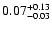 $\rm0.07^{+ 0.13}_{- 0.03 }$